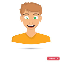 Men avatar icon in cartoon style for web and mobile design