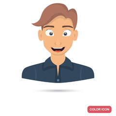 Men avatar icon in cartoon style for web and mobile design