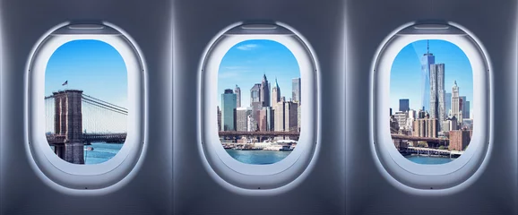 Fotobehang new york city seen from an aircraft © frank peters