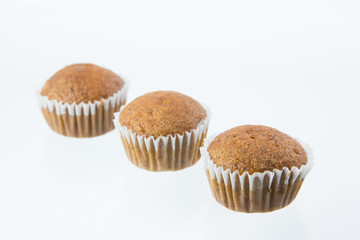banana cake isolated on white background