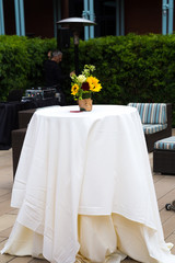 Sunflower the glass jar. Flower decoration. Wedding, party design