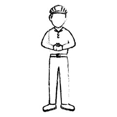 golf player avatar character vector illustration design