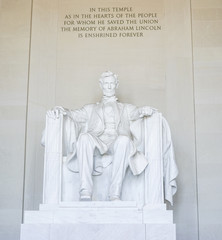 Very famous Lincoln Memorial in Washington DC - WASHINGTON DC - COLUMBIA - APRIL 7, 2017