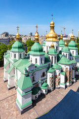 above view of Saint Sophia Cathedral in Kiev