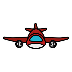 airplane flying isolated icon vector illustration design