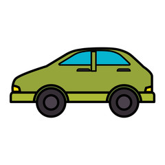 car vehicle sedan icon vector illustration design