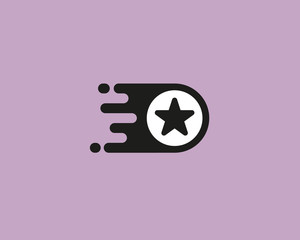 Star logotype. Leader vector logo design.