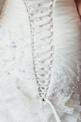 Lacing on corset wedding dresses