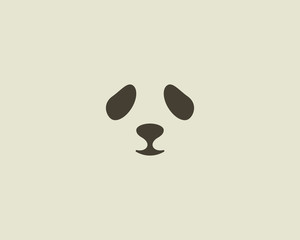Panda face vector logo. Seal logotype. Sea lion zoo symbol icon design © iamguru