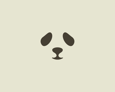Panda face vector logo. Seal logotype. Sea lion zoo symbol icon design