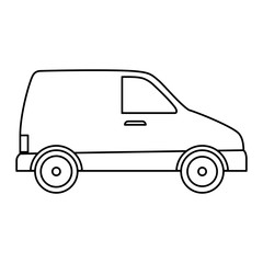van vehicle isolated icon vector illustration design