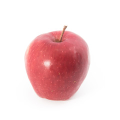 Red ripe apple isolated on white background