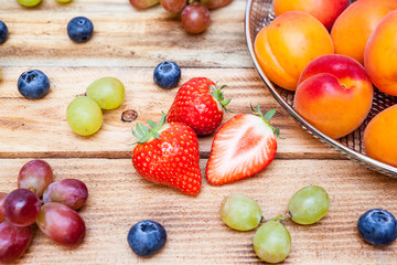 Plateau with fruit