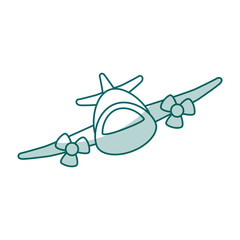 airplane flying isolated icon vector illustration design