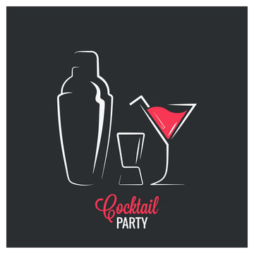 Cocktail Shaker Design Background