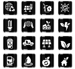 alternative energy icon set