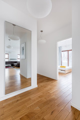 Hall with big mirror