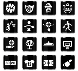 basketball icon set