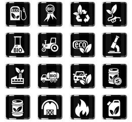 bio fuel icon set