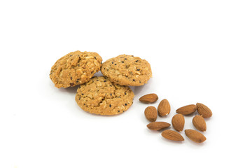 homemade cookie chocolate muesli with almond.