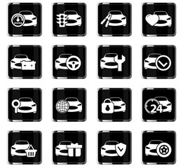 car service icon set