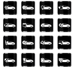 car service icon set