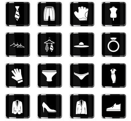 clothes icon set