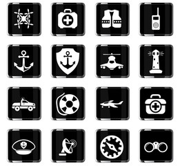 coast guard icon set