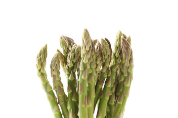 Green asparagus isolated on a white background