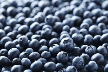 Ripe and tasty blueberries background