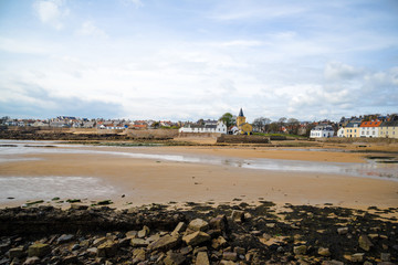 A view view looking west from the pier at Anstruther, Fife, East Neuk, Scotland