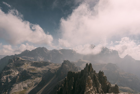 Aussicht vom Paternkofel in den Dolomiten