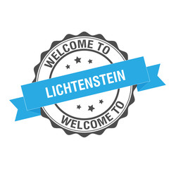 Welcome to Lichtenstein stamp illustration