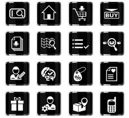e-commerce interface icon set