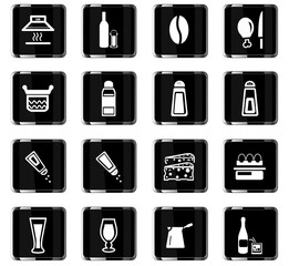 food and kitchen icon set