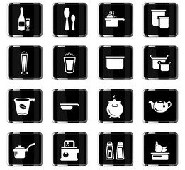 food and kitchen icon set