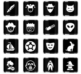 cinema genres icon set