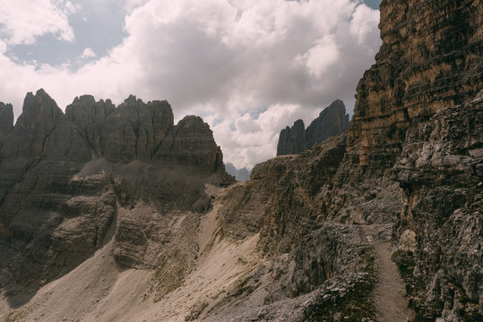 Paternkofel Klettersteig in den Dolomiten, Italien