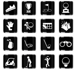 golf icon set