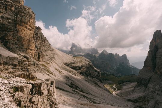 Aussicht vom Paternkofel in den Dolomiten