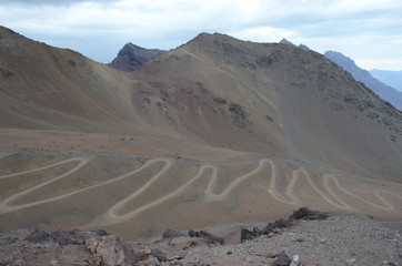 paso cristo redentor, Andes (Chile side)