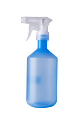 spray blue bottle with handle.