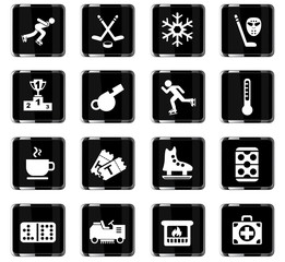 ice rink icon set