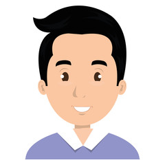 young man avatar character vector illustration design