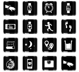 jogging icon set