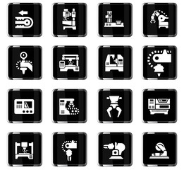 machine tools icon set