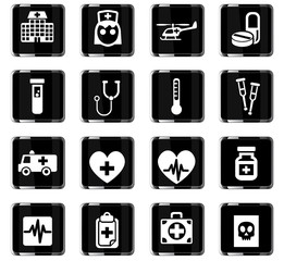 medicine icon set