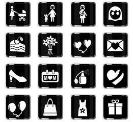 mohter day icon set