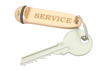 Hotel key, service concept. 3D rendering