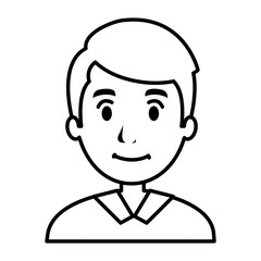 young man avatar character vector illustration design